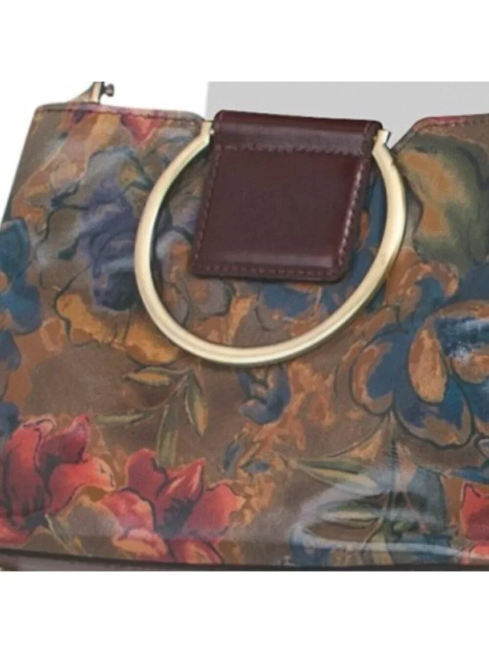 PATRICIA NASH Leather Empoli Satchel With Metal Handles